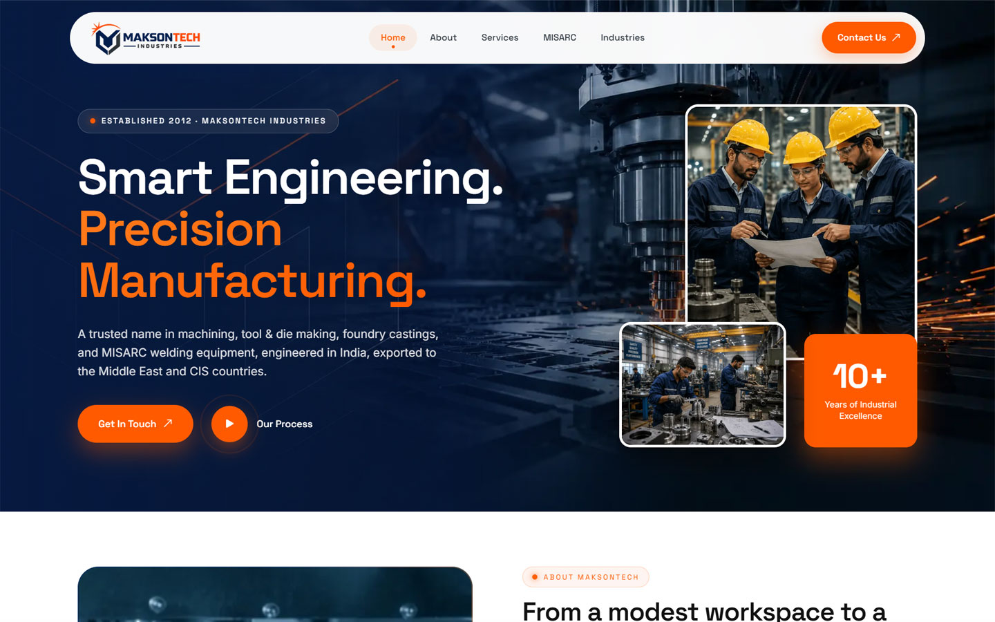 Makson Tech Industries brand identity and website by ORZAN DIGITAL